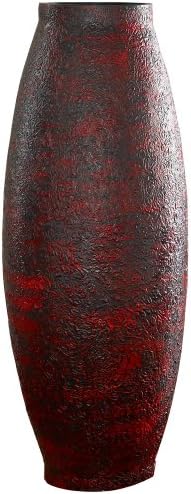 PoliVaz DV-EMB-CONGA-L-RB Embossed Red Floor Vase