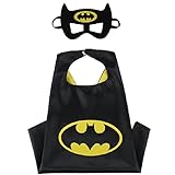 Superhero CAPE & MASK SET Kids Childrens Halloween Costume Batman