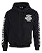 Harley-Davidson Men's Lightning Crest Pullover Hooded Sweatshirt, Black