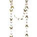 Ling's moment Paper Garland Butterfly Banner ( Gold Glitter+Mint+Coral ) for Wedding, Baby Shower, Birthday Decor & Butterfly Theme Decor, 10 Feet Long