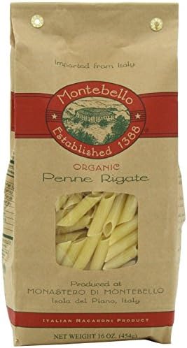 Montebello Organic Pasta, Penne Rigate, 12 Count