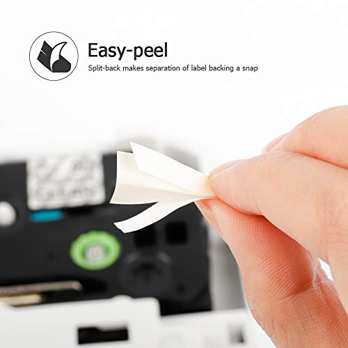 Oozmas Compatible Label Tape Replacement for P-touch 12mm 0.47 Inch TZe Tapes TZE-131 231 431 531 631 TZ Tape Compatible with Brother Ptouch PT-1280 D210 D400 D600 H100 1880 1890 Label Maker, 5 Pack