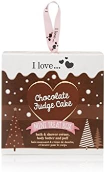 I Love Cosmetics | Chocolate Fudge Cake Mini Treat Selection Box Gift Set | Contains A Beautiful Hot Chocolate Scented Body Butter & Bath and Shower Gel