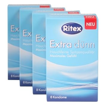 32 ( 4 x 8er ) Ritex Extra Dünne Kondome - Maximales Gefühl