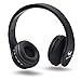 OldShark Foldable Bluetooth Over-ear Headphone for Kids, On-ear Wireless Headset for Adults Built-in Mic With 3.5mm Audio Cable Black