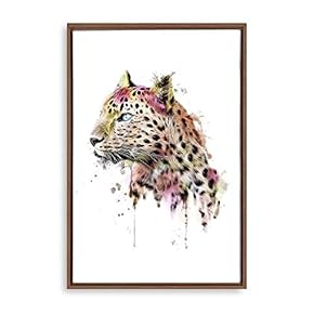 Framed Canvas Home Artwork Decoration Animal Portrait Canvas Wall Art for Living Room, Bedroom - 16x24 inches