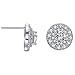 Jewelry Round Shape Halo Stud Earrings for Women