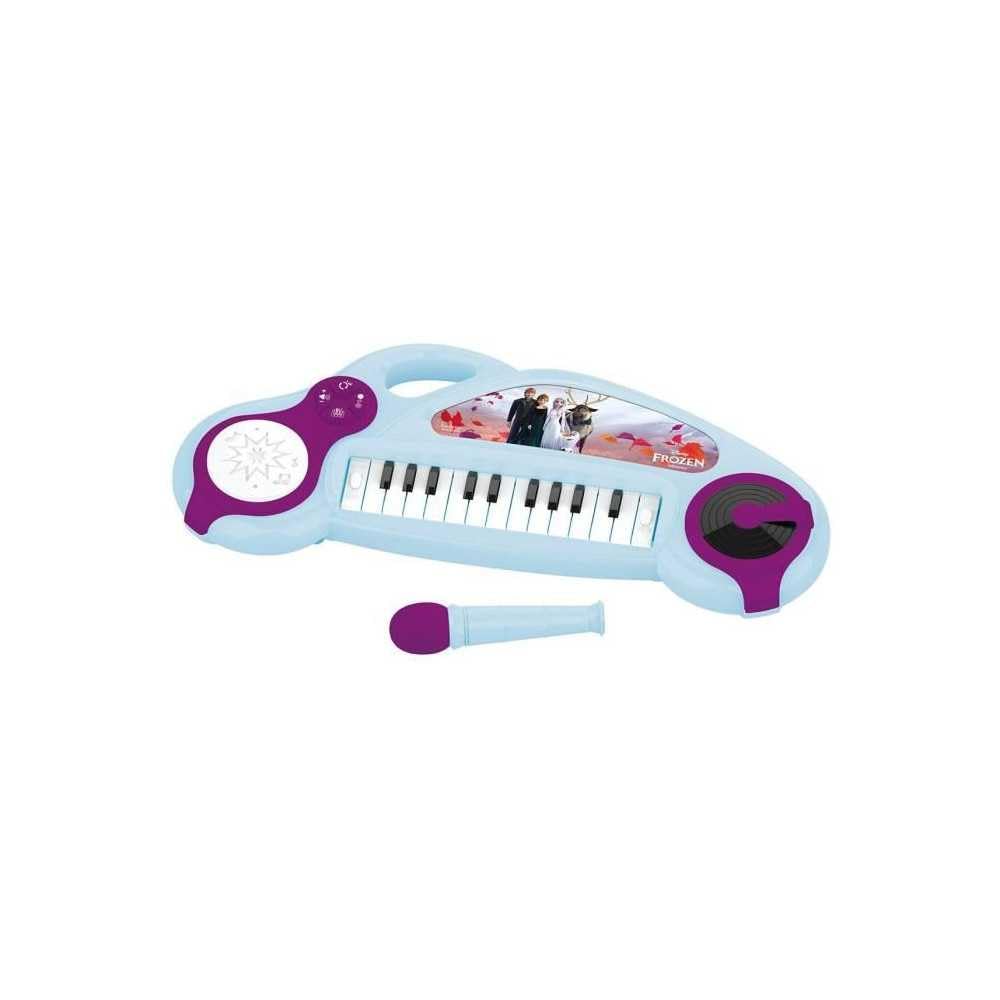 Lexibook, Frozen, Electronic Piano for Children with Light Effects, Microphone, Drums, Built-in Speaker, Demo Tunes, DJ Player, Purple/Blue, K704FZ — image 1