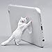 Cell Phone Stand,Cat Shape Cute Phone Mounts Adjustable Multi-angle Pocket Desktop Holder Cradle (White)