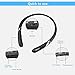 Bluetooth Headphones DolTech Retractable Earbuds Neckband Wireless Headset Sport Sweatproof Earphones with Mic(Black)