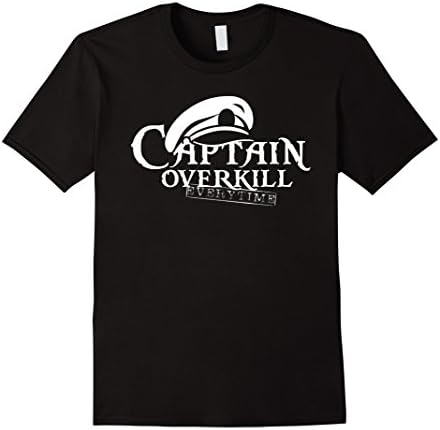 Mens Captain Overkill T Shirt Medium Black