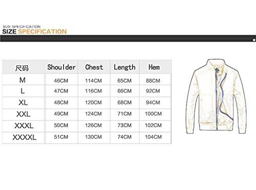 YouzhiWan007 Mens Windbreaker Fashion Classic Collarless Sportswear Lightweight Bomber Jackets and Coats RedUS M(Asian Tag 3XL) Cool