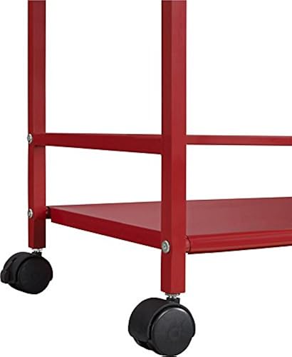 Marshall 2 Shelf Rolling Coffee Table Cart Red Finish In Dubai Uae Whizz Serving Carts