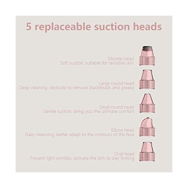 Mosen Blackhead Remover Vacuum Professional Pore Vacuum Cleaner Acne Comedone Extractor USB Rechargeable Blackhead…