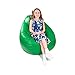 Gold Medal Bean Bags Tear Drop Leather Look Vinyl Bean Bag, Large, Green