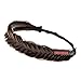TOECWEGR Wide Fishtail 9 Strands Synthetic Hair Braided Headband Thick FluffyElastic Shape Ladies Beauty accessory Headband (Fluffy hair band 4a)