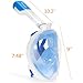 Sportneer Snorkel Mask 180 View Panoramic Full Face Snorkel Mask,with Anti Fog Anti Leak Snorkeling Design,See More Water World with Larger Viewing Area, L/XL