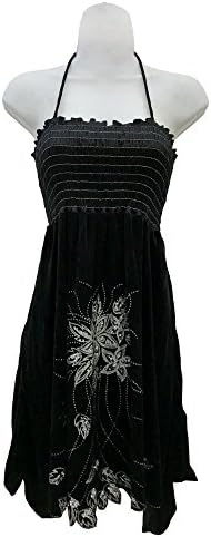 Dontyouwannabe DYWB Women's Sleeveless Velour Top With Multi-Sequence Glitter Hand Print (Small)