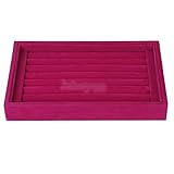 DatConShop(TM) Wood Ring Earring Tray Box Jewelry Display Holder Case Organizer Velvet Insert