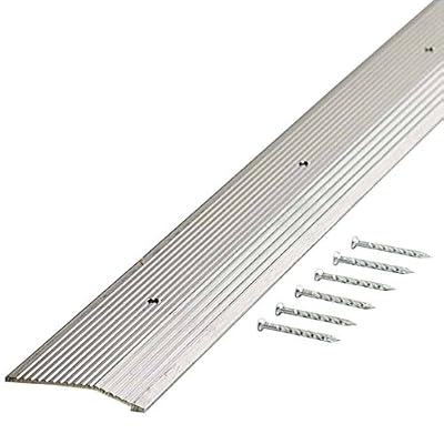 M-D Building Products 78089 Fluted 7/8-Inch by 72-Inch Carpet Trim, Silver