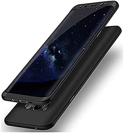 Samsung Galaxy S8 Case with Screen Protector, Luckydeer Samsung Galaxy S8 Cover 360 Degree Protection Hard PC Ultra Thin Slim Full Body Lightweight Samsung S8 Case Front and Back - 5.8inch (Black)