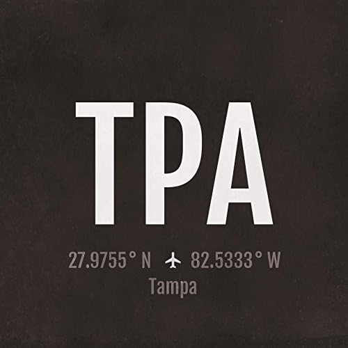 Tampa Airport Code Print - TPA Aviation Art - Florida Airplane Nursery Poster, Wall Art, Decor, Travel Gifts, Aviation Gifts
