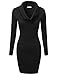 J.TOMSON Women's Long Sleeve Cowl Neck Slim Fit Knit Dress S-3XL (12 Colors)