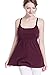 SUIEK Nursing Top Tank Cami Maternity Shirt Sleep Bra for Breastfeeding (Medium, Black+Royal Blue+Burgundy)