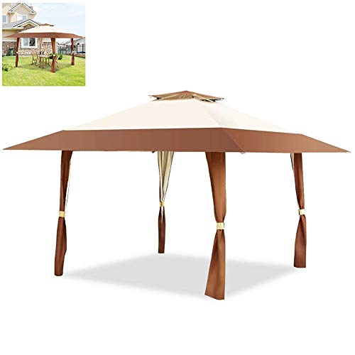 DNNAL Pavillon im Freien, 4 x 4 m wasserdichte Outdoor-Markise Vordach Große Marquee Shelter mit Tragetasche für…