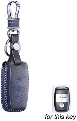 MAXIOU Key Fob Protect Cover for Kia Ceed Sorento cerato K3 K3S K4 K5 KX3 Sportage KX5 Case Skin Bag for Smart and Folding Keys (Blue, Smart)