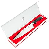 Issiki Cutlery Chef Knife 8-Inch Gyuto Directed by Japanese, High-Carbon Stainless Steel Blade with Prolonged Sharpness, Pakkawood Ergonomic Black Handle, Impressive Deluxe Package