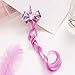 Cosweet 2 Pcs Rainbow Glitter Hair Bows Long Wig Hairpins, Unicorn Hair Clip with Colorful Wave Synthetic Hair Extensions-for Girlsthumb 1