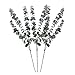 Geboor Pack of 3 Faux Eucalyptus Stem Artificial Eucalyptus Leaves Fake Eucalyptus Branches 30