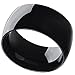 Men,Women's Wide 11mm Stainless Steel Ring Band Biker Fashion Black Classic Wedding Highly Polished