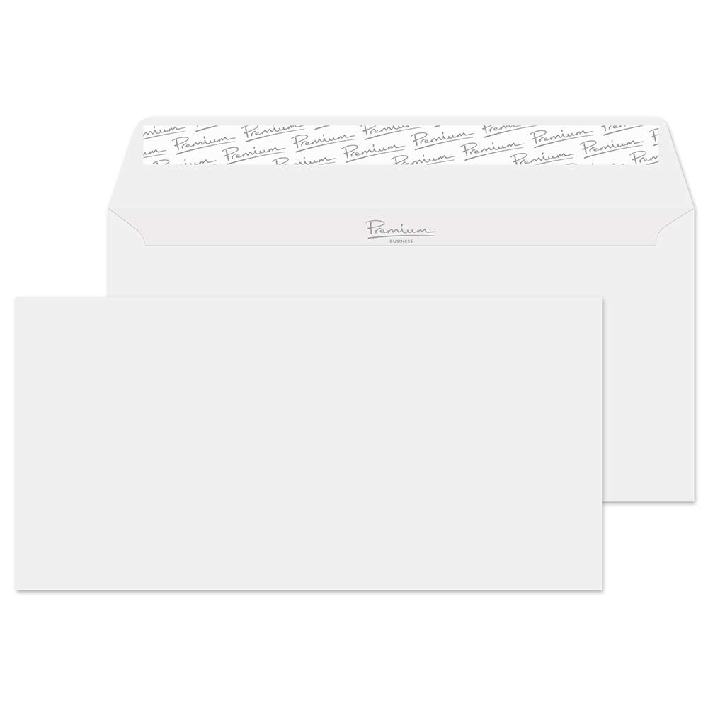 Blake Business DL 110 x 220 mm 120 gsm Peel & Seal Wallet Envelopes (91255) Diamond White Laid - Pack of 50
