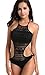 Upopby Women's One Piece Swimsuit Lace Hollow Bathing Suit Push Up Monokini Bikini Swimwear