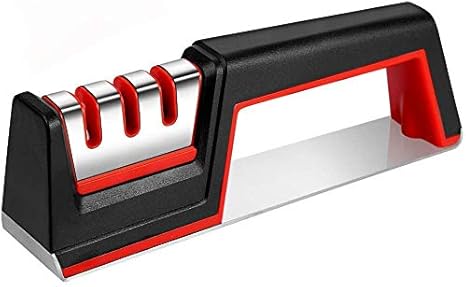 Vegena Messerschaerfer Messerscharfer Profi 3 Stufen Messerschleifer Kuchenmesserscharfer Haushaltsmesser Formen Und Scharfen Keramikstein Wolfram Carbid Stahl Diamantstabe Rutschfester Boden Amazon De Kuche Haushalt