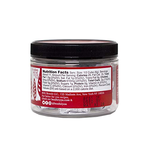BOU Bouillon Cubes, Beef Flavored, 2.53 Ounce (6 Count), Gluten Free
