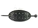 Leather With Plastic Slide Stick Oval Hair Pin Barrette (Black)
