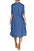 ZKESS Women's Long Sleeve A-line High-Low Denim Casual Skater Dress Large Size Blue