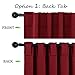 NICETOWN Christmas Burgundy Bedroom Blackout Draperies Panels - (Red Color) 52 inches x 63 inches, 2 Panels Set, Thermal Insulated Blackout Curtains/Drapes for Present