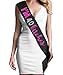 40th Birthday Decorations - Premium GRADE SATIN Hot Pink Glitter with Rhinestones I'm 40 Bitches Premium Satin Sash - 40th Birthday Party Gifts For Women - Black Sash(Im40Btchs HP) BLK