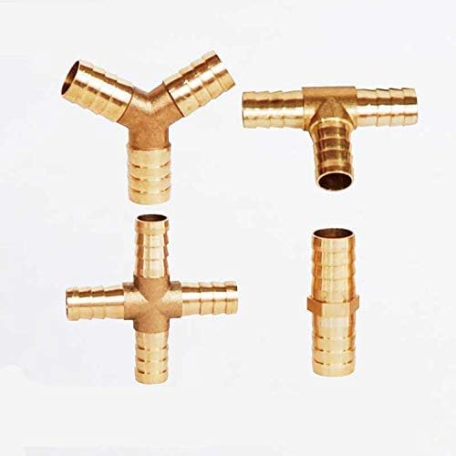 Barbed Connector 10 mm 3 Way Solid Brass T Hose Barbed Joiner/Connector Adapter for Fuel Air Water Gas Oil (Pack of one) - Image 3