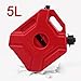 GOGOUP 1.3 Gallon 5L Red Gas Can with Lock Portable anticorrosive Gasoline Tank with Flexible Hose for Motorcycles and Automobiles
