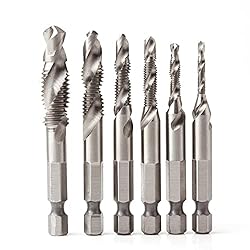 Yakamoz 6PCS Drill Tap Combination Bit Set HSS