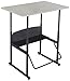 Safco AlphaBetter Student Standing Desk, Adjustable Height with Shelf and Swinging Pendulum Foot Rest, 36