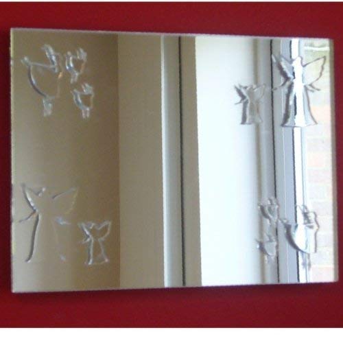 Rectangle Mirror 30cm x 20cm with 2 Large and 2 Small Fairies and 2 Large and 4 Small Ballerinas