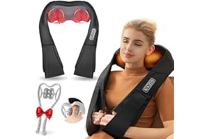 IFGOOOO White Elephant Gifts for Adults,Neck Massager,Christmas Gifts for Women Men - Shiatsu Back and Neck Massager,Shoulder Massager Deep Tissue with Heat,Electric 4D Massage Pillow(NOT Cordless)