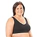 Womens Genie Bra Seamless 3-Pack - Neutral Color Comfort Sports Bras - Set of 3 Black, White, Beige Bras - Large