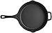 Amazon Basics Pre-Seasoned Cast Iron Skillet - 12-Inch, 20.2 x 12.9 x 3.3 in, Black
